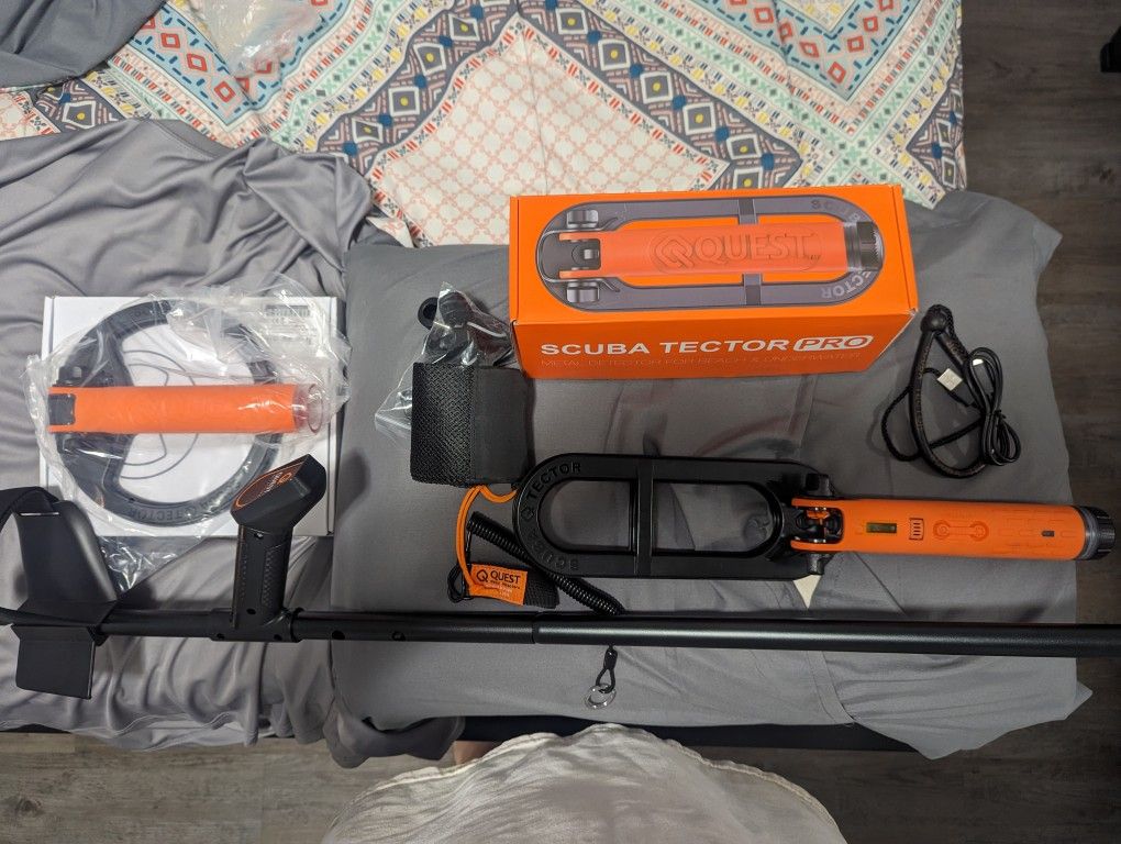 Quest Scuba Tector Pro With STP 20 Coil And Extension Rod Never Used