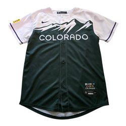 Nike Green City Connect Colorado Rockies Limited Jersey Youth SZ M