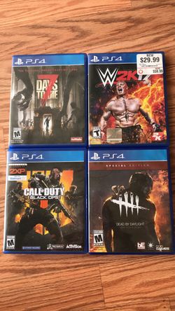 PS4 games- $8 each