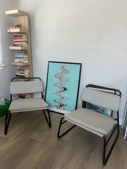 (2) Midcentury modern LINNEBÄCK Chairs from IKEA