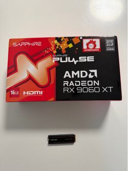 AMD RADEON 9060 XT SAMSUNG PRO 980 1TB HEATSINK M.2 SSD