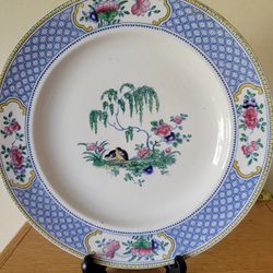 Antique Hand Painted Booths China "Chester" Plate Florals Singbords