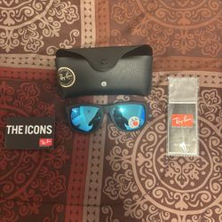 Rayban Justin polarized blue mirror