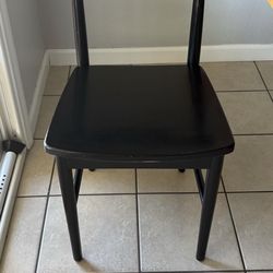 2 Black Dining Chairs 