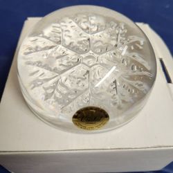 Lead Crystal Snowflake Paper Weight 