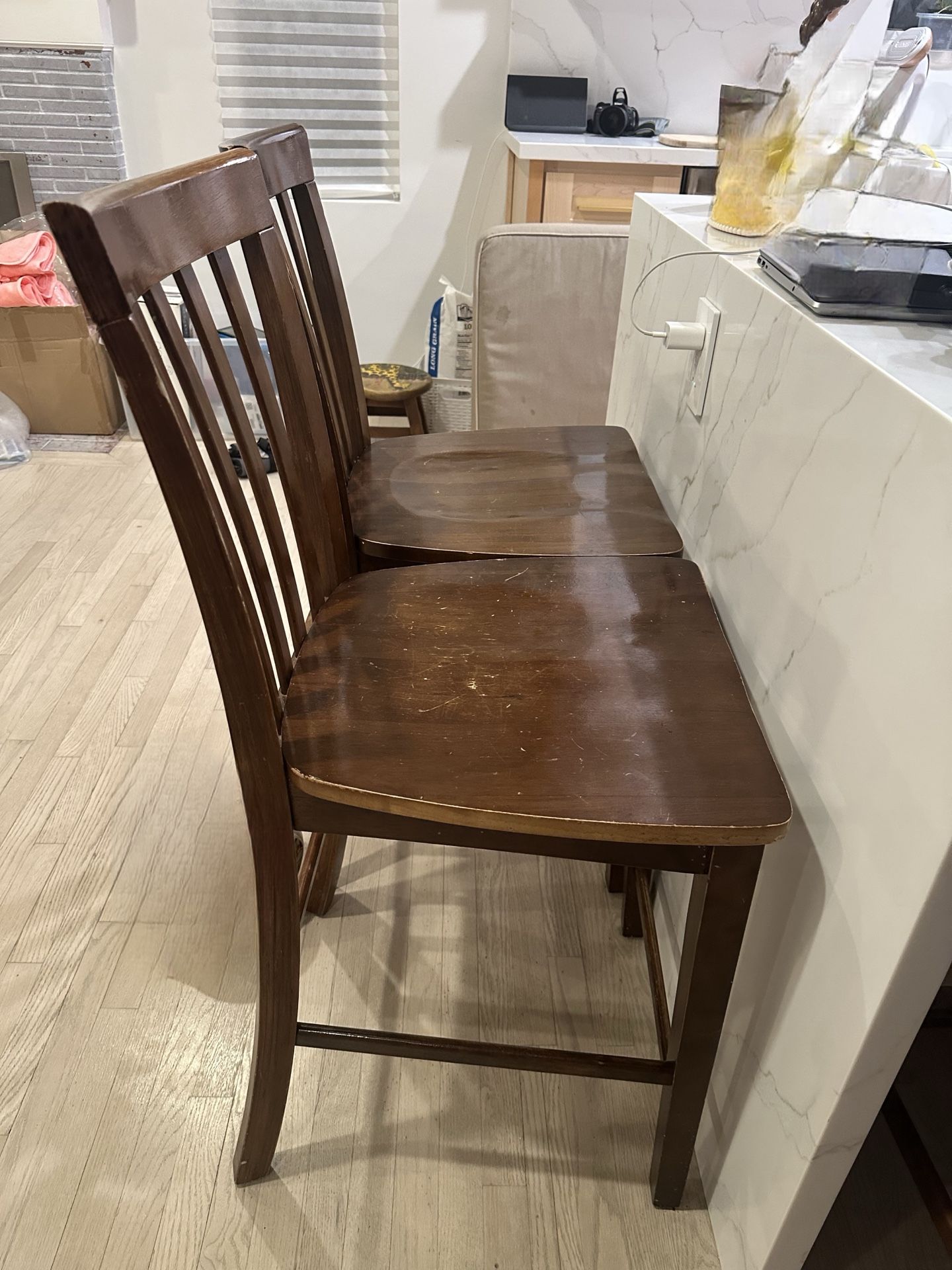 Free 24 Inch Wood Bar Stools (Set of 6)
