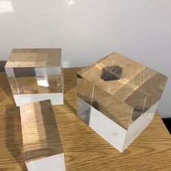 Solid Clear Polished Acrylic Display Blocks (Lucite)