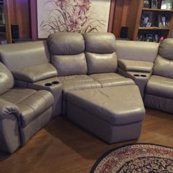 Leather Sectional 