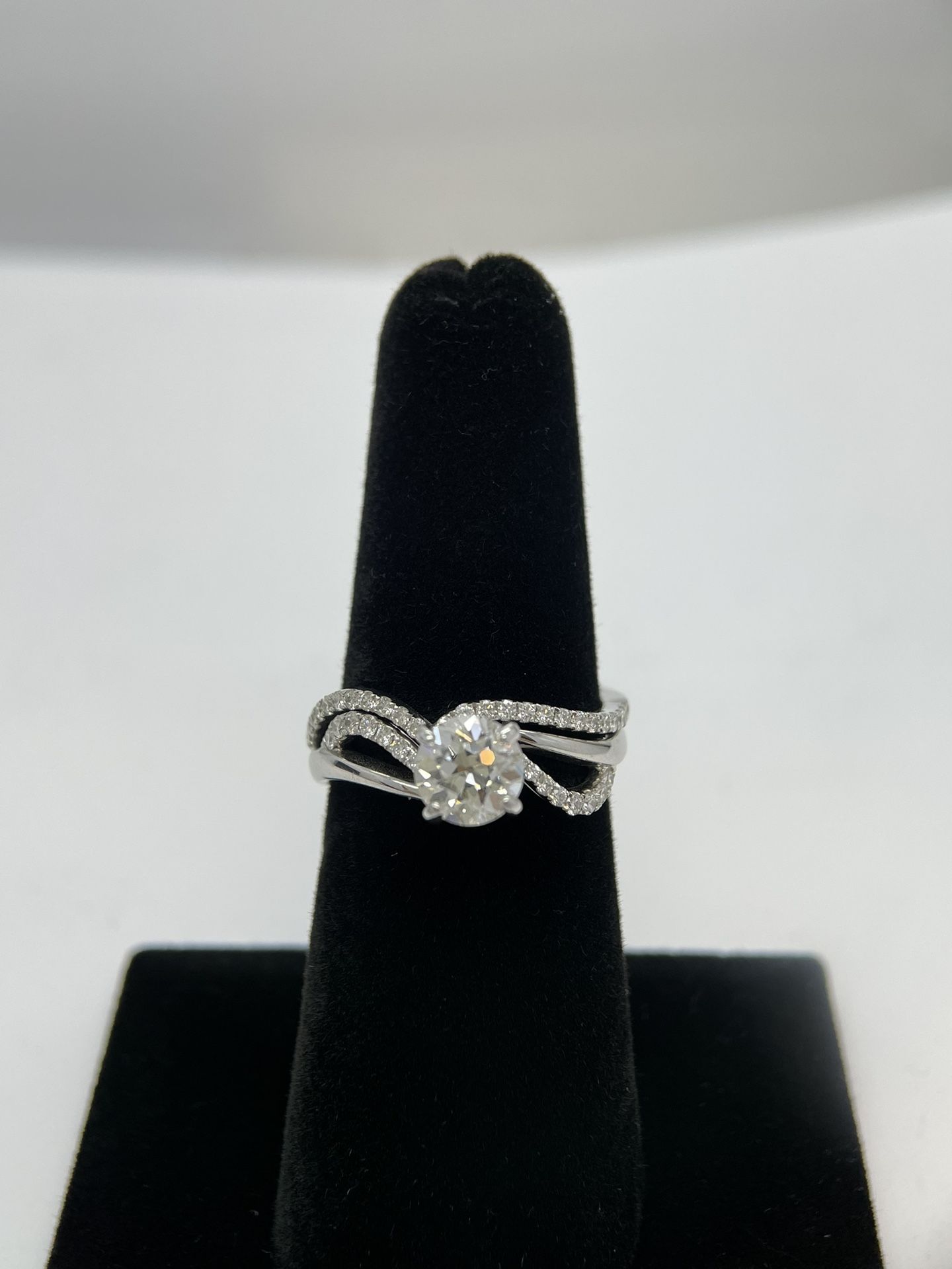 14k White Gold Diamond Rings Set