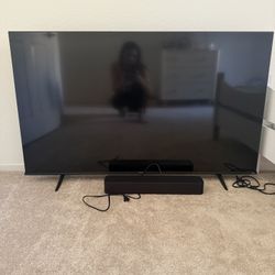 Hisense 58" 4k TV and Onn Soundbar 