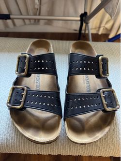 Birkenstock Arizona Bold Black Leather US Size M10 EU 43