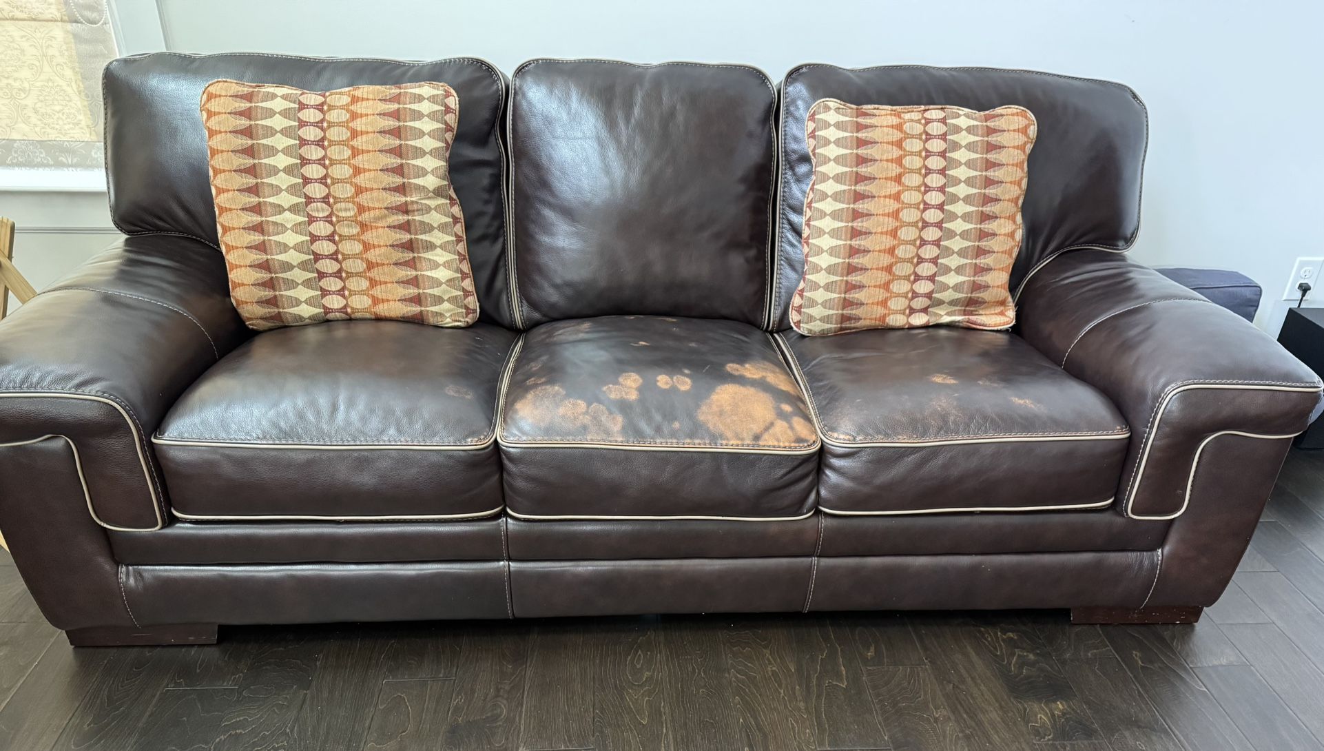 2 Pc Brown Leather Sofa’s