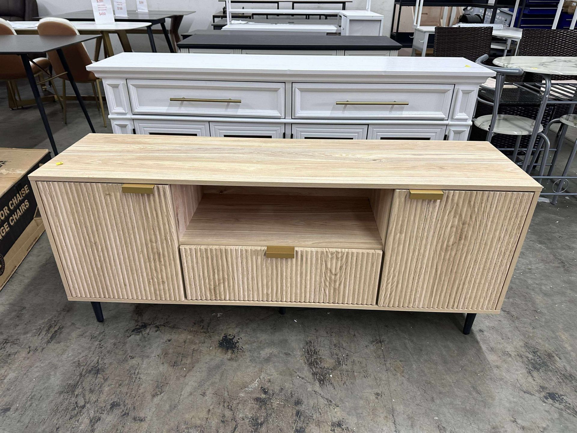 Modern TV Stand for 65 Inch TV, TV Consoles for Living Room(some damage)