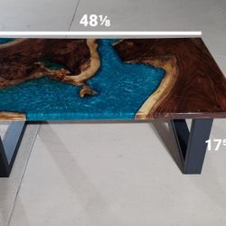 Live Edge Epoxy Resin Coffee Table