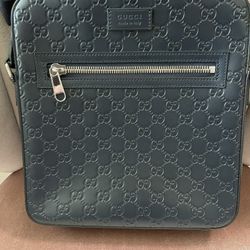 Gucci Zip Messenger Blue Bag