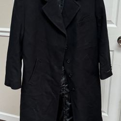 Adult Size 8 100% Wool Black Long Jacket Just $25 xox
