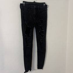 American Eagle Ne(x)t Level Stretch Black Denim Jeans size 4  