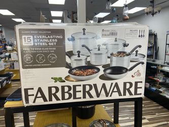 Farberware 15-Piece Stainless Steel Cookware Set