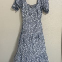 Floral Blue Dress