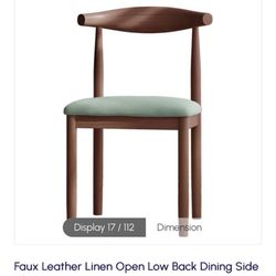 Chairs 4, Linen Seat Covers, New