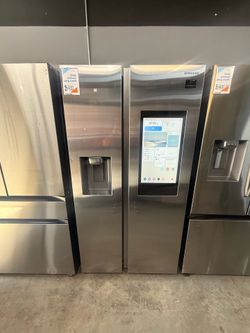 SAMSUNG FAMILY HUB STAINLESS STEEL SIDE BY SIDE REFRIGERATOR 🔥