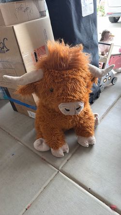 2 feet tall stuffed highland cow