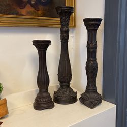 Fitz And Floyd Candle Holder Pillars