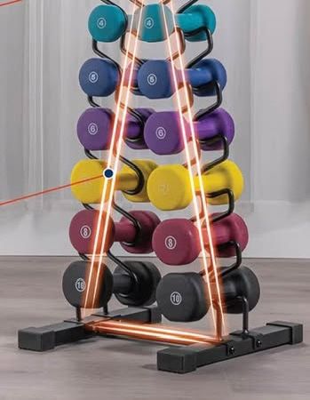 New Cap Barbell A-Frame Dumbbell Weight Rack with Pairs of 5lb, 3lb, 2lb Dumbbells