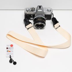 Light Khaki Canvas Camera Strap 38” w/Peak Design Anchors *Handcrafted*