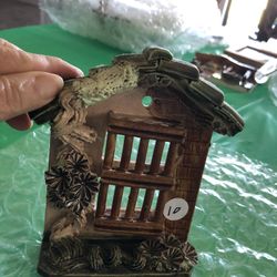 VENEZUELA Wood Clay  Hanging Rustic Housey