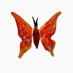 Fitz & Floyd Glass Menagerie Orange Butterfly 