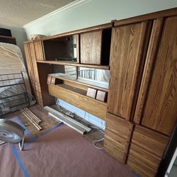 Solid Oak King Size Bed Frame And Dresser