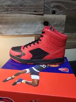 *NEW* Patrick Ewing Men's Rebound Tipoff High Top Red Croc Shoes Size 12