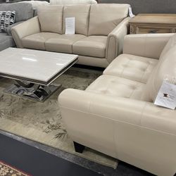 Leather Sofa & Leather Love Seat On Sale