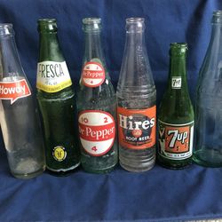 Vintage Soda Bottles -sold As A Set Of 6