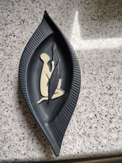 Vintage 1950's Soholm Tribal Dish Designed by Holm Sorensen Made in Denmark