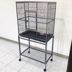 (Brand New) $135 Large 63” Bird Cage for Mid-Sized Parrots Cockatiels Conures Parakeets Lovebirds Budgie, 32x19x63”