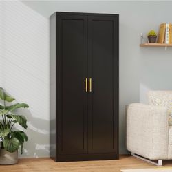 Black Metal Kitchen Pantry Cabinet