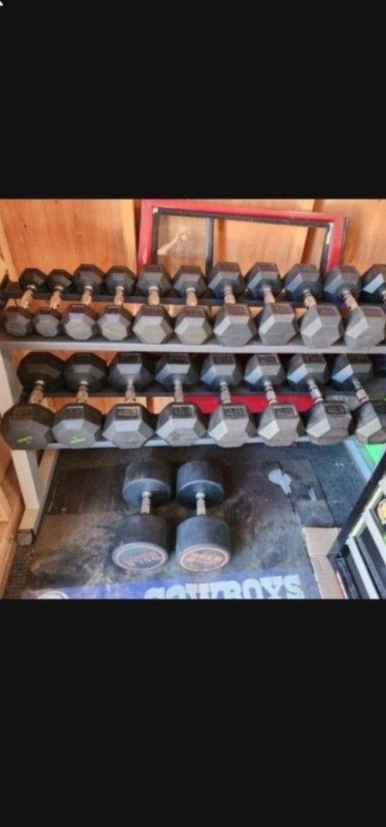 Dumbbell Set With 2 Tier Rack