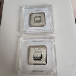 50 gram Geiger Bars .999 fine Silver  ABSOLUTELY PRISTINE!