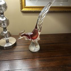 Vintage Murano Glass Roadrunner Pheasant Bird