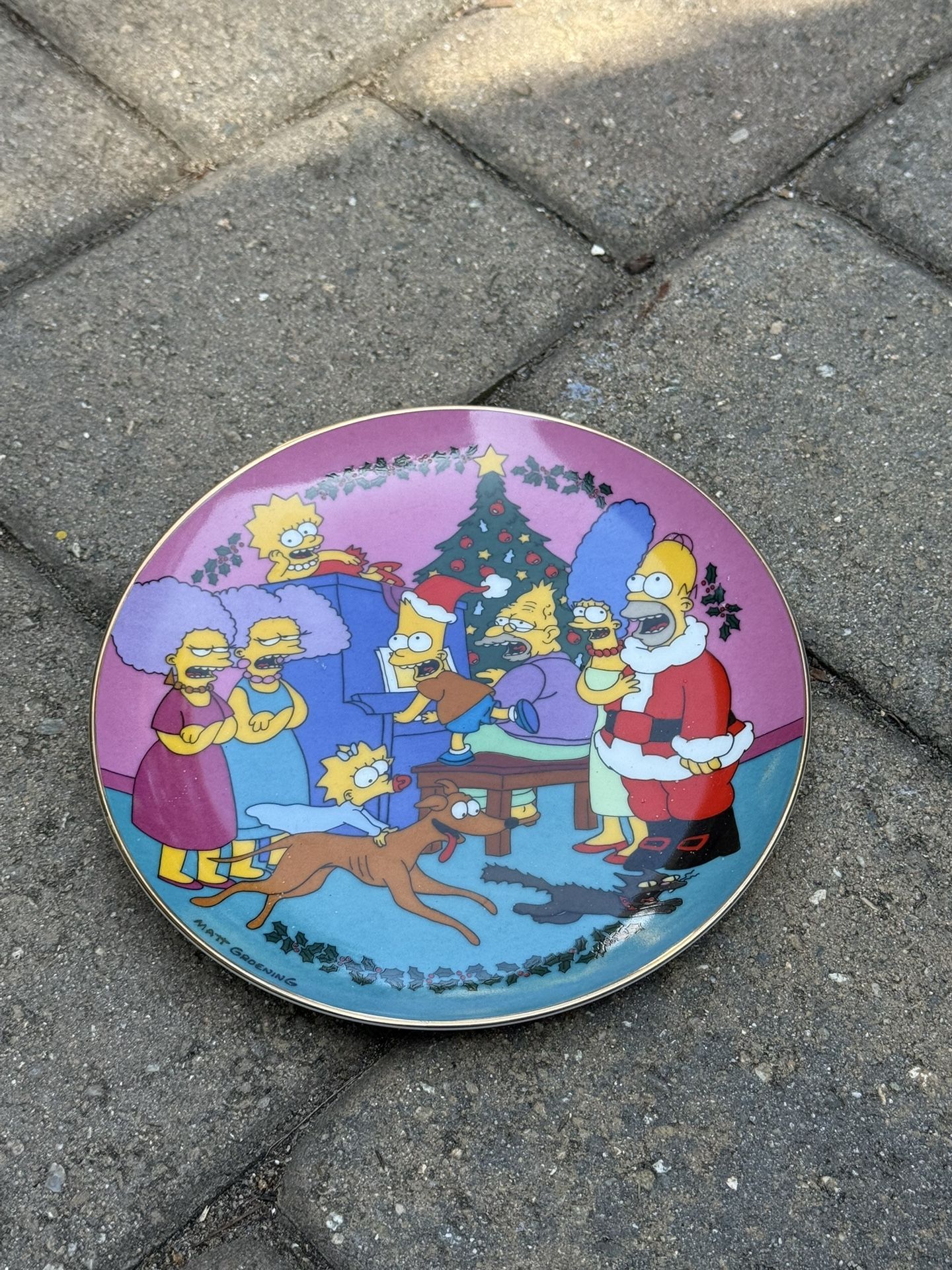 Caroling With The Simpsons Decorative Plate 1991
