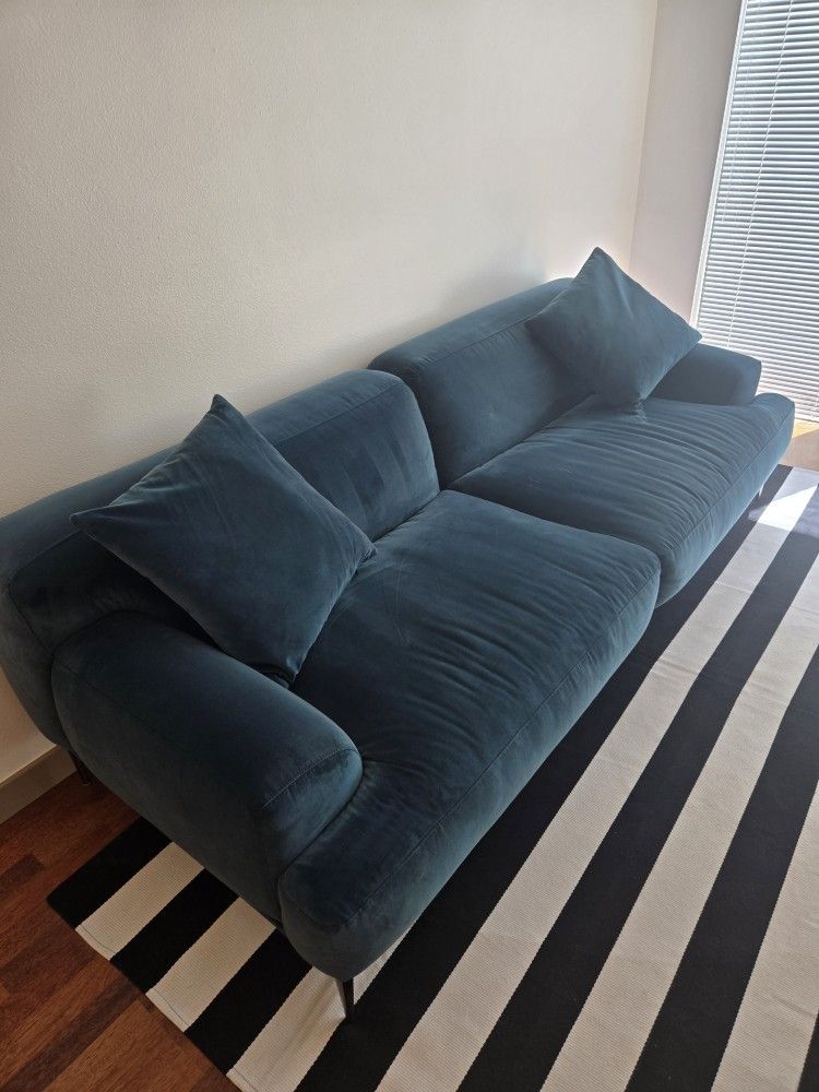 Article Blue Velvet Couch