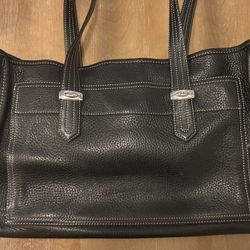 Brighton Black Leather Handbag