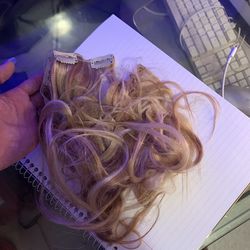 Rose clip in hair extensions