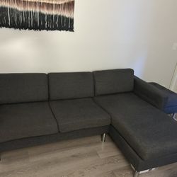 IKEA Gray Landskrona Sofa with Chaise and Ottoman – Great Condition – $400 (Long Beach)