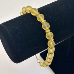 Hand Made Gold and Yellow Bracelet 