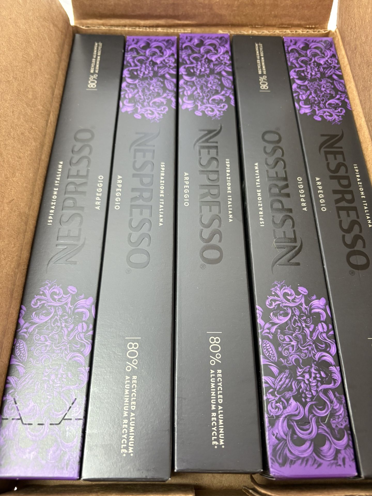 Nespresso Capsules Original Line Arpeggio Dark Roast Coffee 50ct 8/25