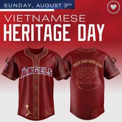 Los Angeles Angels Vietnamese Heritage Jersey – August 3, 2025 (Limited Edition)