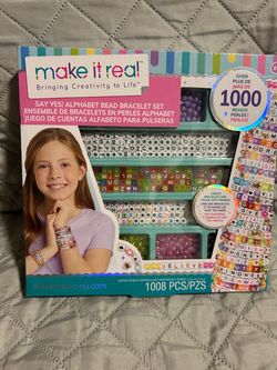 Make It Real Say Yes! Alphabet Bead Bracelet Set